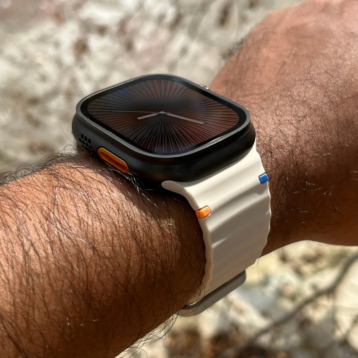 Siliconen Horlogeband met Tweekleurig Design voor Apple Watch