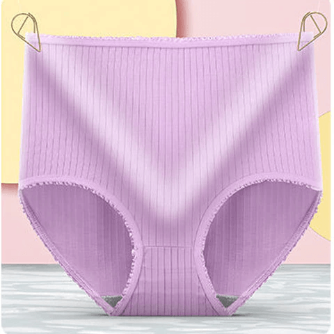 Lara - Licht Corrigerende High Waist Onderbroek in Geribde Stof voor Dames