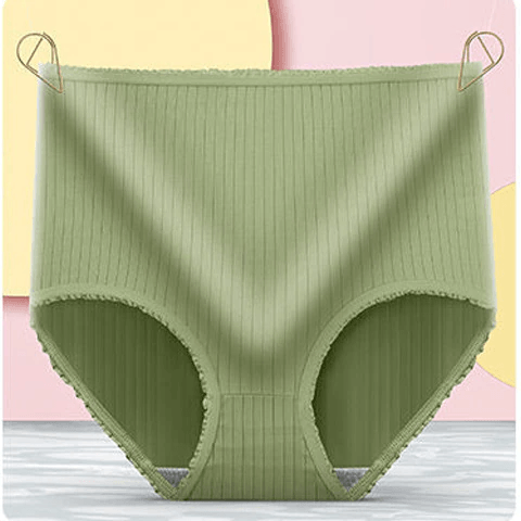Lara - Licht Corrigerende High Waist Onderbroek in Geribde Stof voor Dames