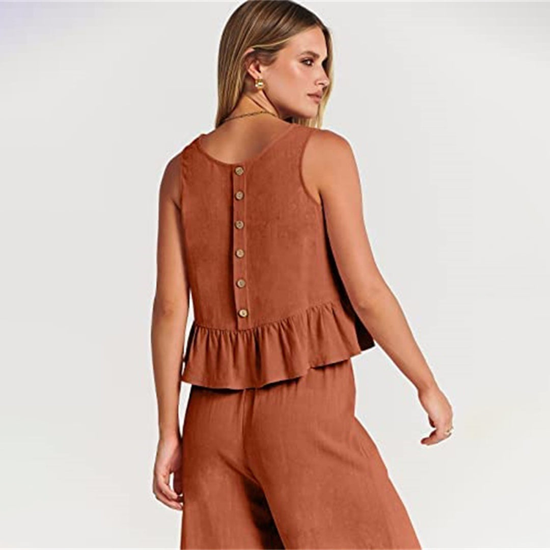 Giuliana - Tweedelig Set Met Mouwloos Topje Voor Zomer