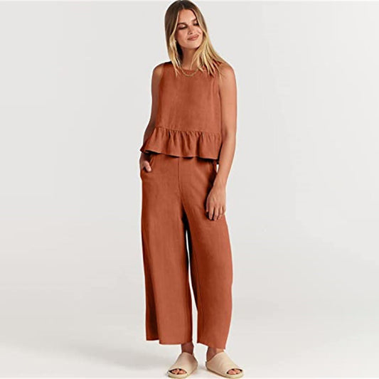 Giuliana - Tweedelig Set Met Mouwloos Topje Voor Zomer