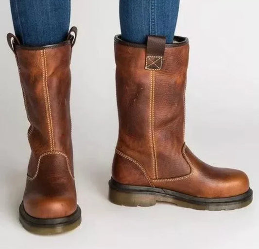 Heren Leren Boots – Gevoerd, Waterafstotend, Casual voor Herfst en Winter