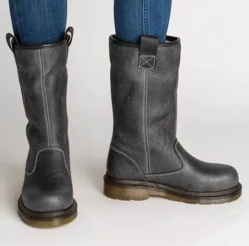 Heren Leren Boots – Gevoerd, Waterafstotend, Casual voor Herfst en Winter