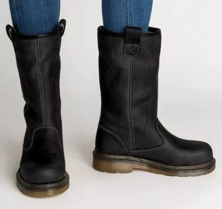 Heren Leren Boots – Gevoerd, Waterafstotend, Casual voor Herfst en Winter