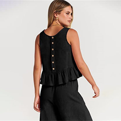 Giuliana - Tweedelig Set Met Mouwloos Topje Voor Zomer