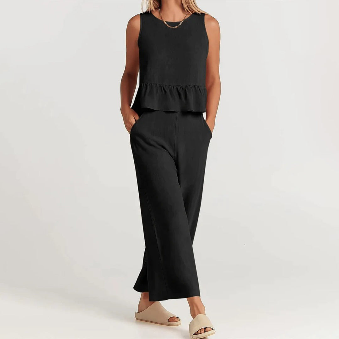 Giuliana - Tweedelig Set Met Mouwloos Topje Voor Zomer