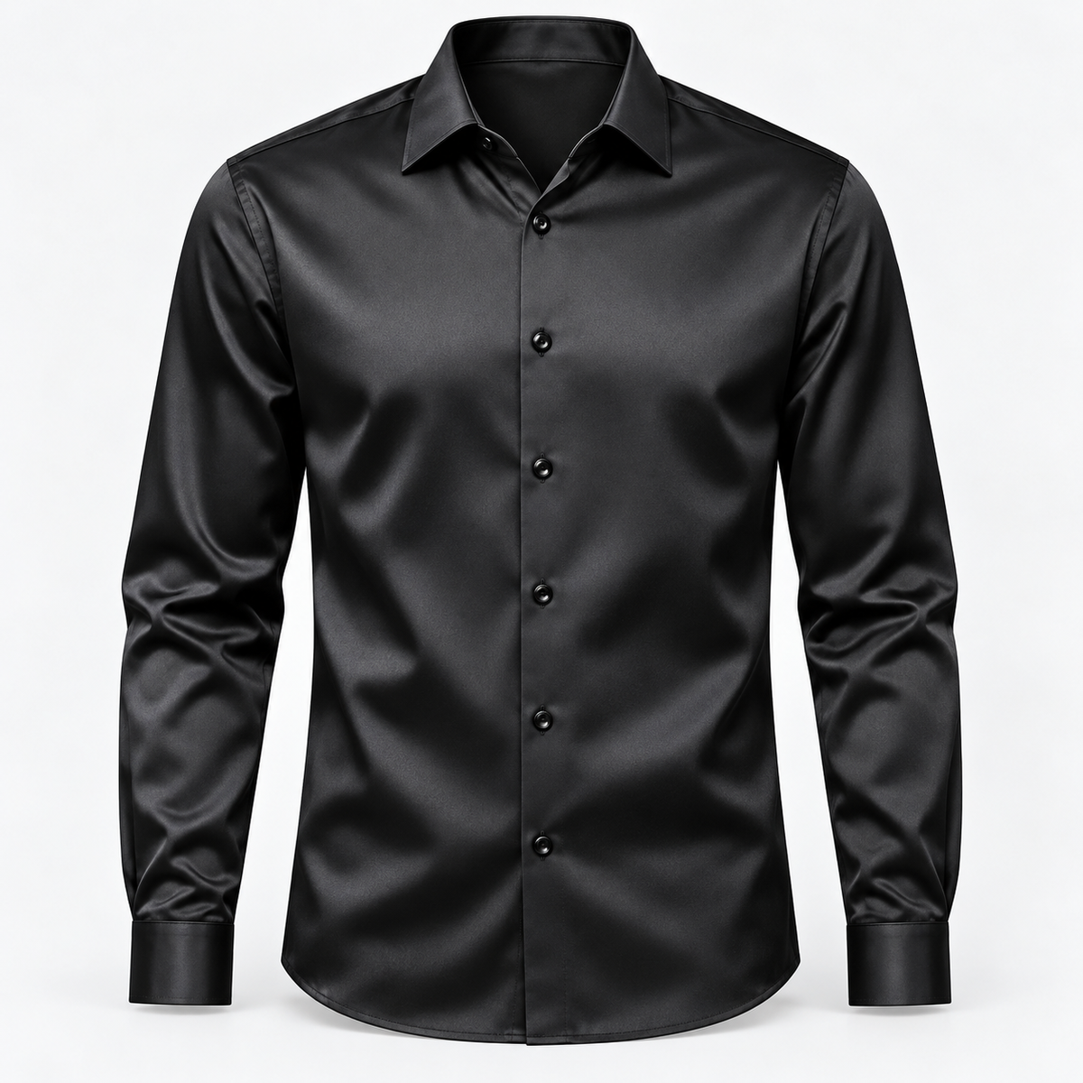 Camisa de hombre de corte entallado - efecto satén con elasticidad
