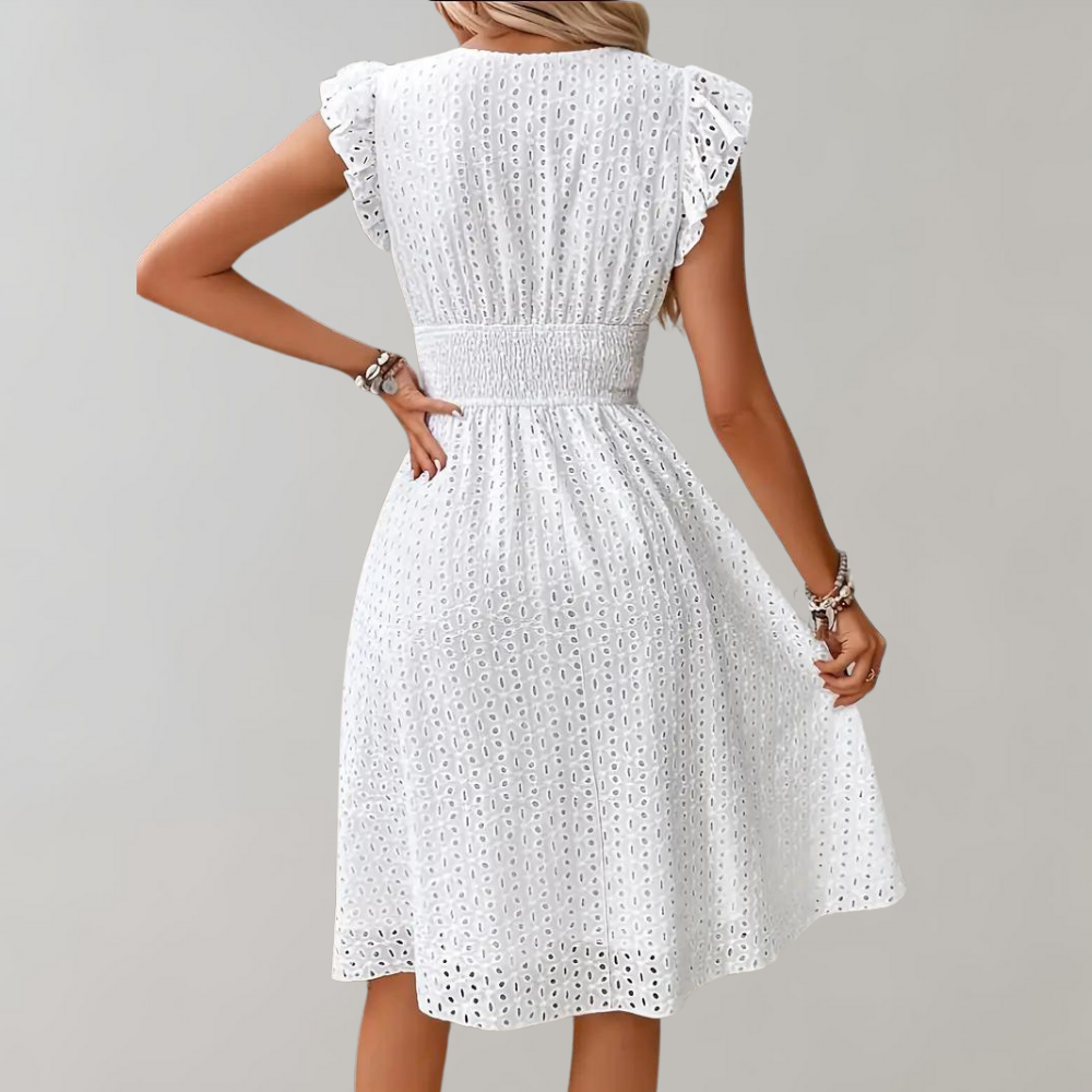 Sophie - Korte Witte Jurk Perfect voor de Zomer