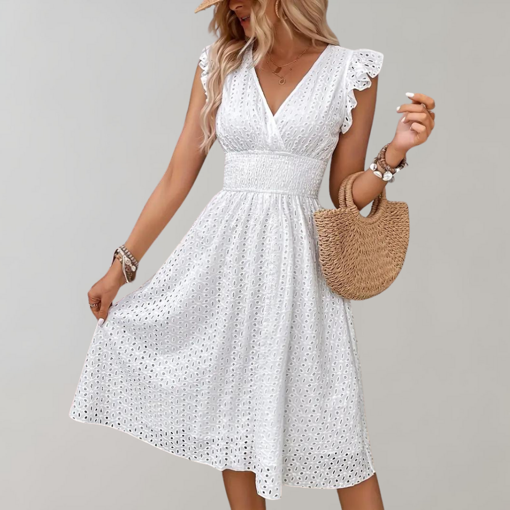 Sophie - Korte Witte Jurk Perfect voor de Zomer
