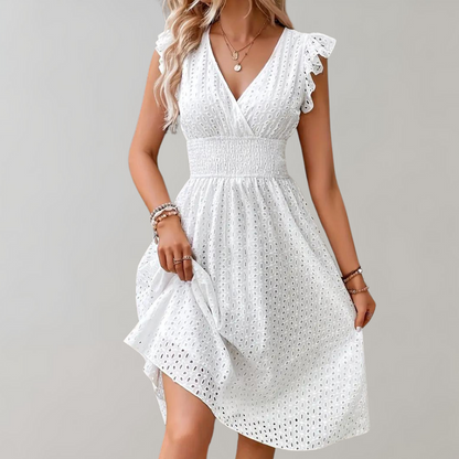Sophie - Korte Witte Jurk Perfect voor de Zomer