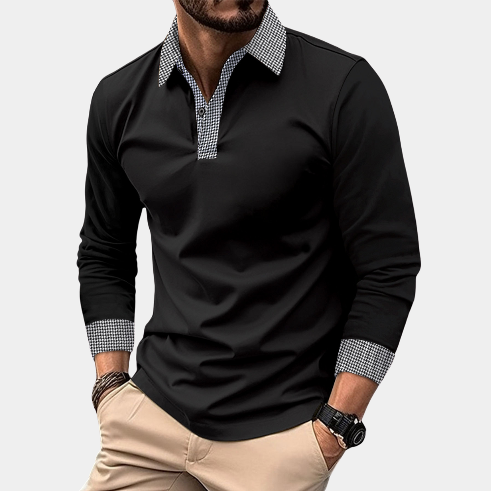 Clément - Polo à manches longues - Décontracté - Hommes-2