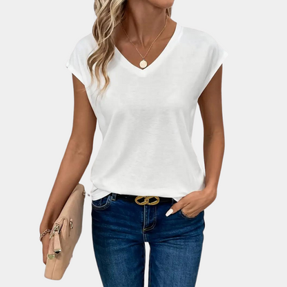 Luna - Perfect passend en comfortabel T-shirt met V-hals voor dames
