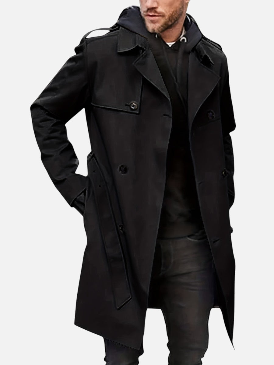 black-trench coat