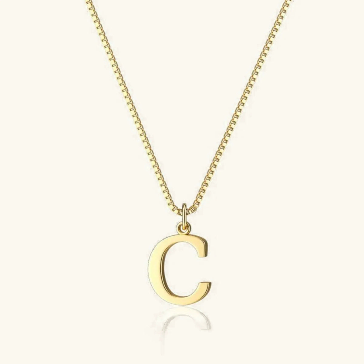 Dames Letterketting – Gold-Tone Initiaal Hanger
