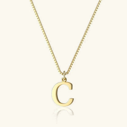 Dames Letterketting – Gold-Tone Initiaal Hanger