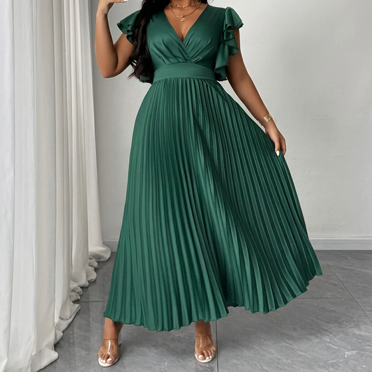 Dames Galajurk Maxi met Wikkeleffect en Plissérok