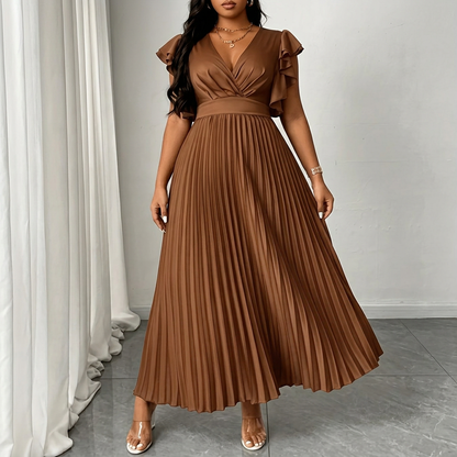Dames Galajurk Maxi met Wikkeleffect en Plissérok