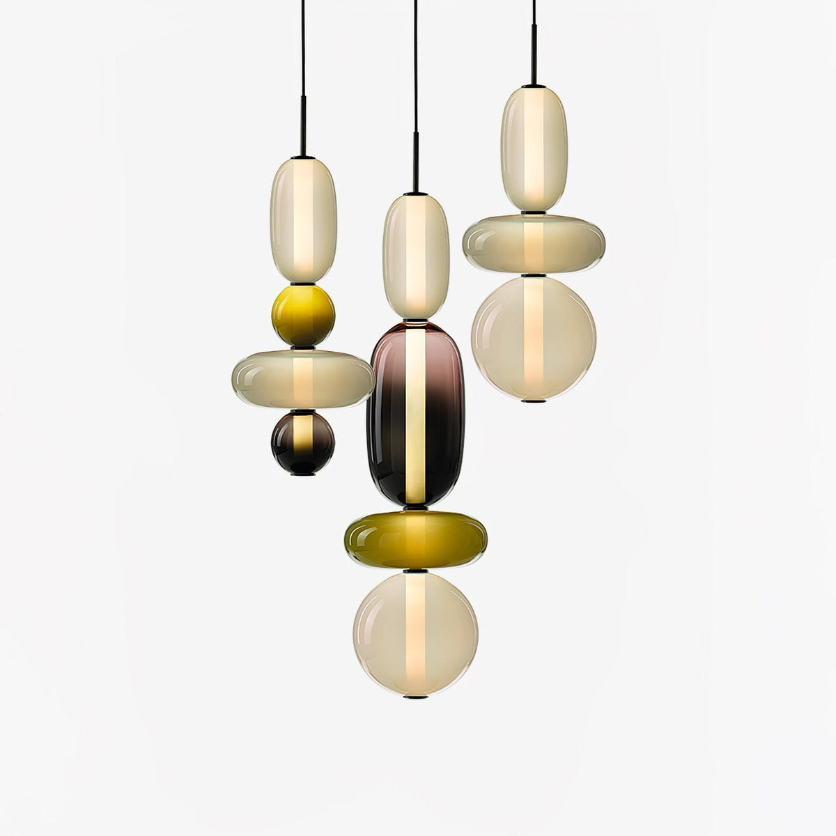 Hanglamp Glas Gekleurd - Modern Design met LED Verlichting