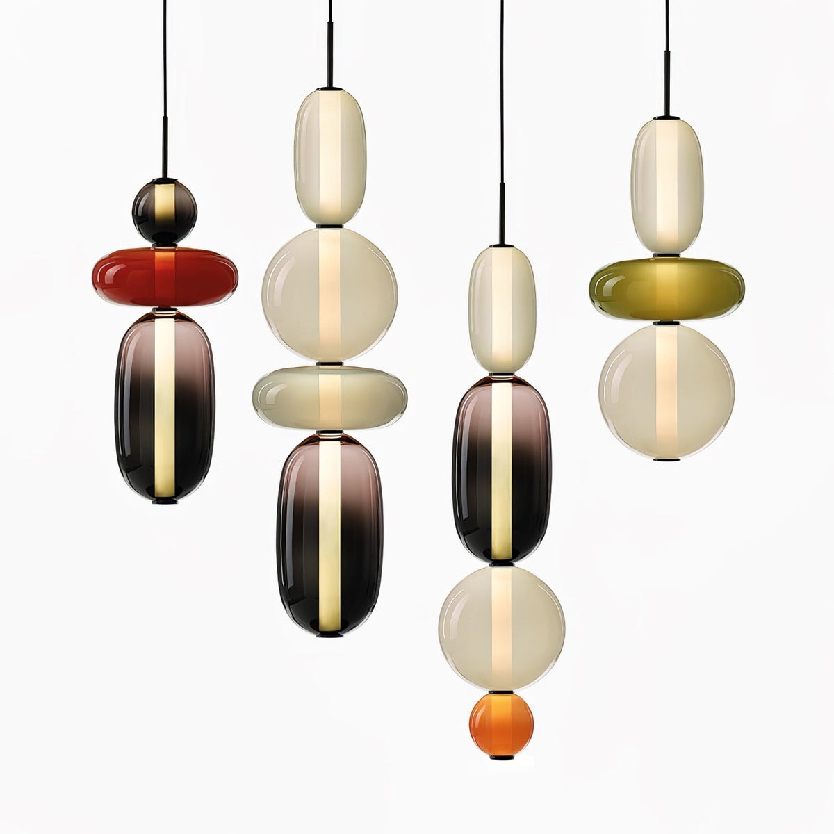 Hanglamp Glas Gekleurd - Modern Design met LED Verlichting