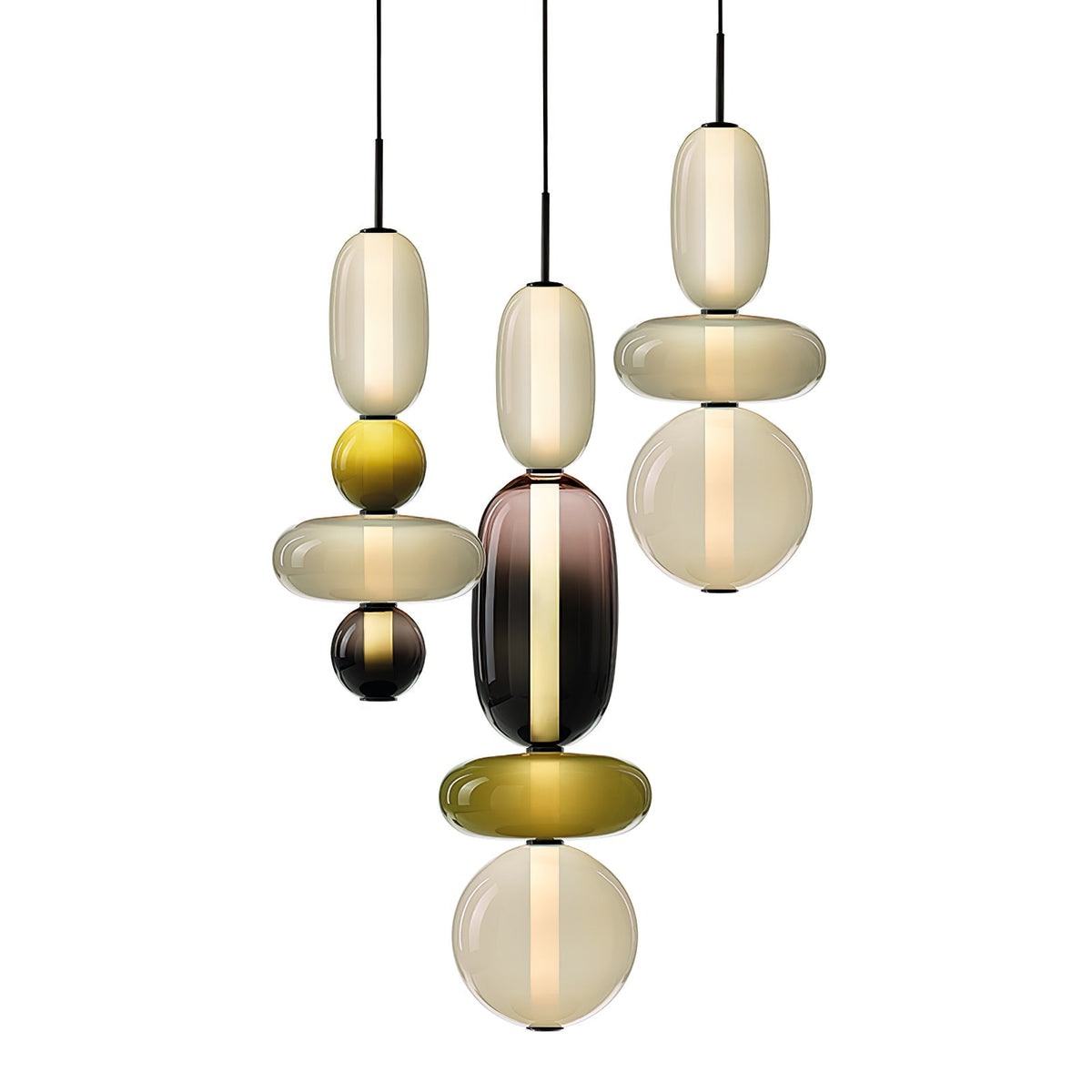 Hanglamp Glas Gekleurd - Modern Design met LED Verlichting