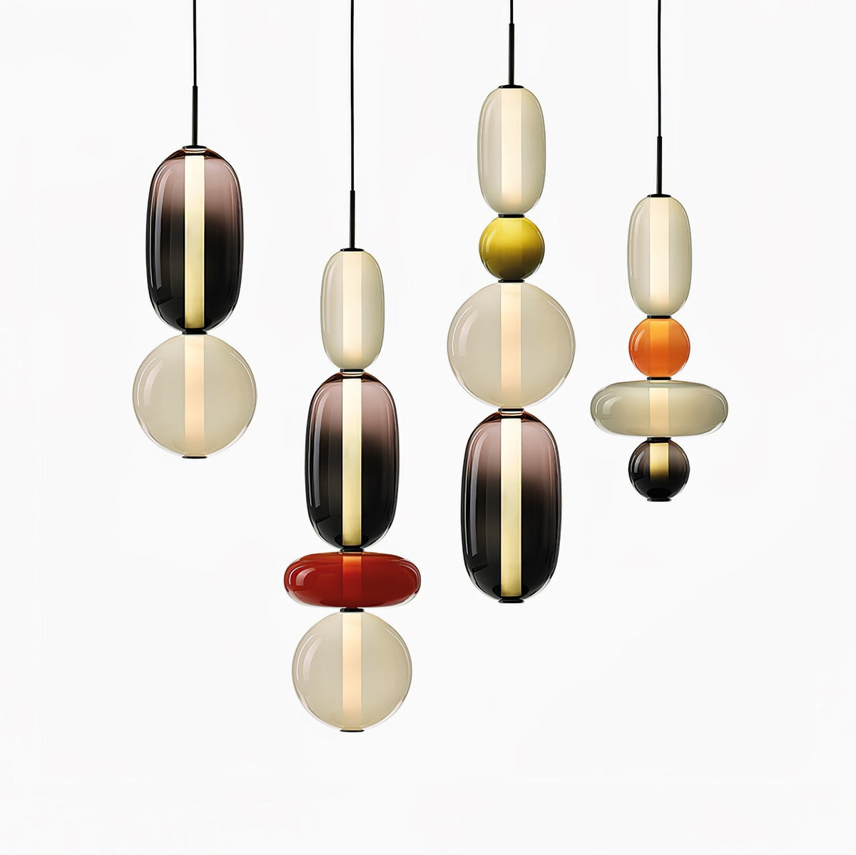 Hanglamp Glas Gekleurd - Modern Design met LED Verlichting