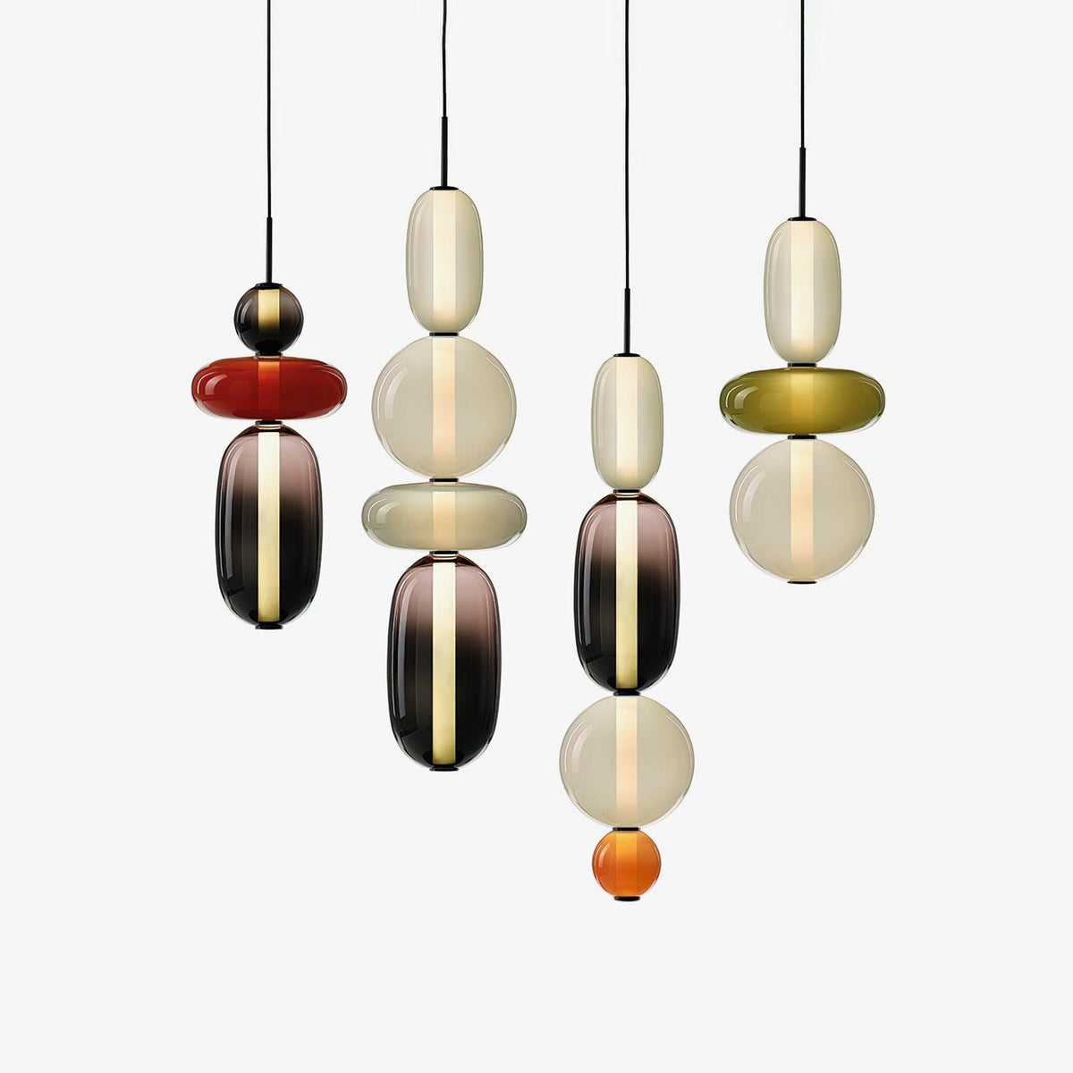 Hanglamp Glas Gekleurd - Modern Design met LED Verlichting
