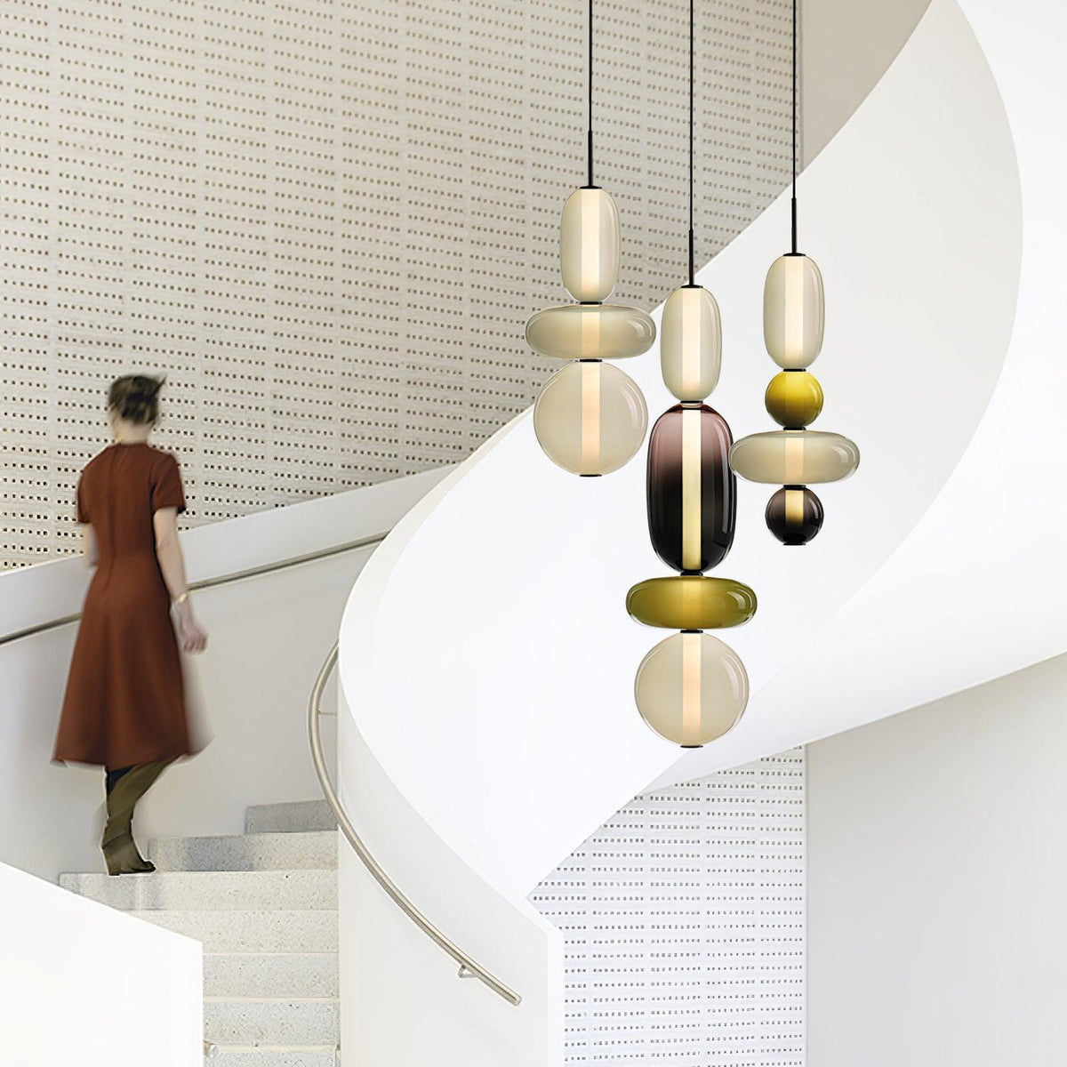 Hanglamp Glas Gekleurd - Modern Design met LED Verlichting