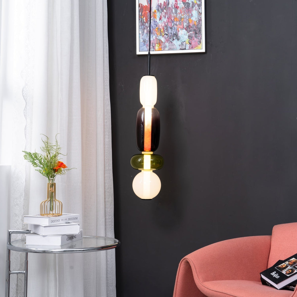 Hanglamp Glas Gekleurd - Modern Design met LED Verlichting
