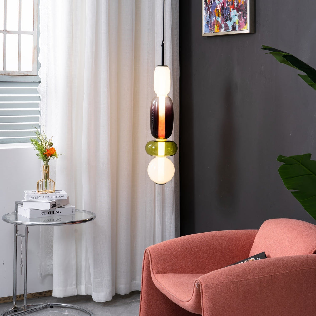 Hanglamp Glas Gekleurd - Modern Design met LED Verlichting
