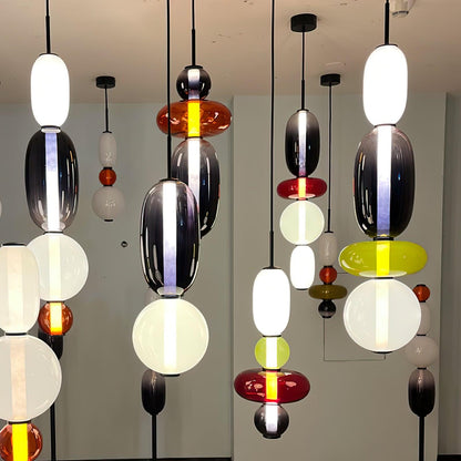 Hanglamp Glas Gekleurd - Modern Design met LED Verlichting