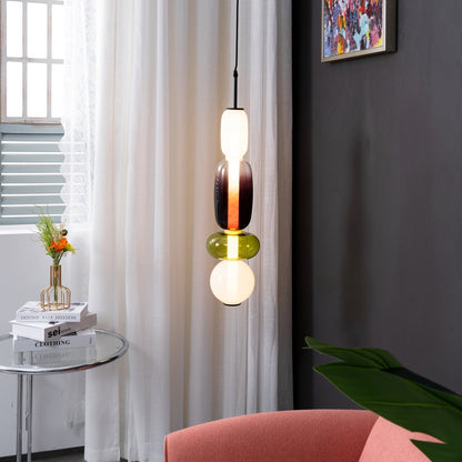 Hanglamp Glas Gekleurd - Modern Design met LED Verlichting