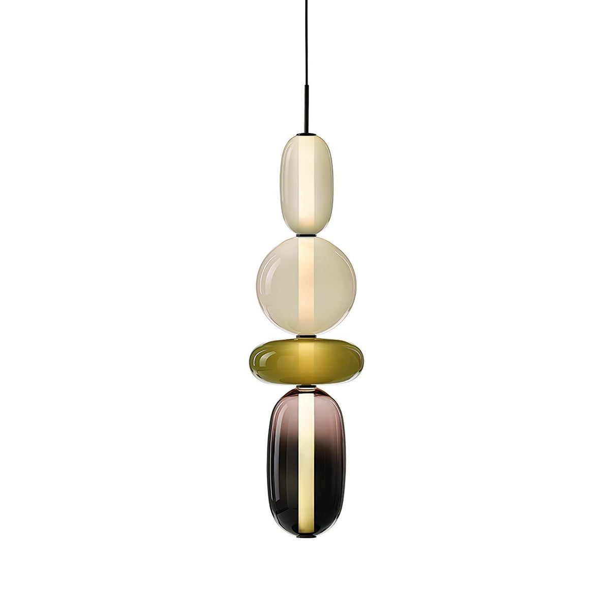Hanglamp Glas Gekleurd - Modern Design met LED Verlichting