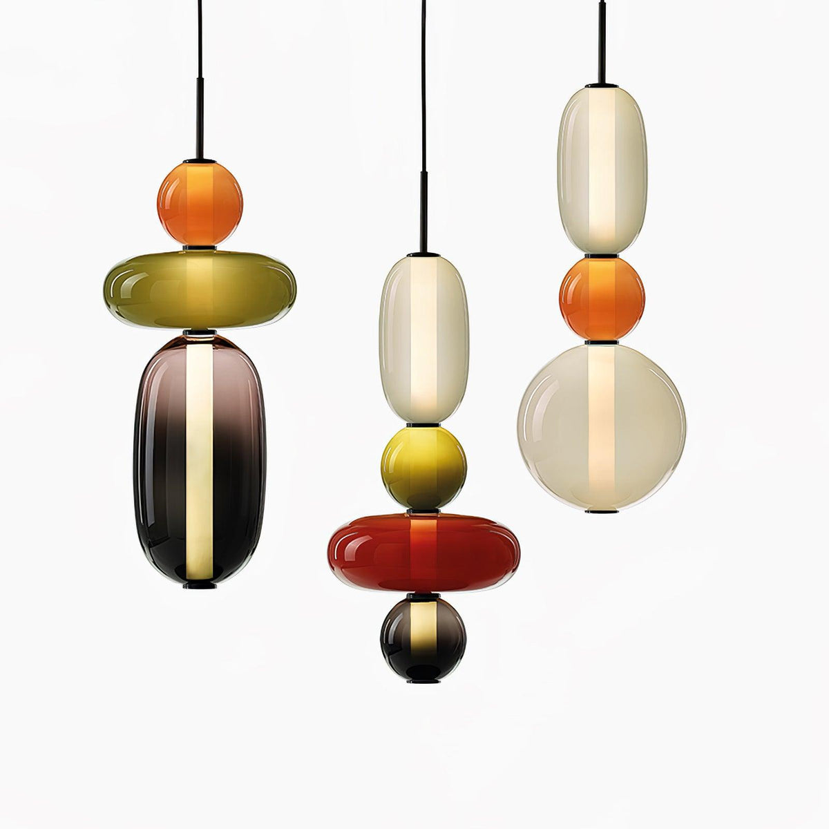 Hanglamp Glas Gekleurd - Modern Design met LED Verlichting
