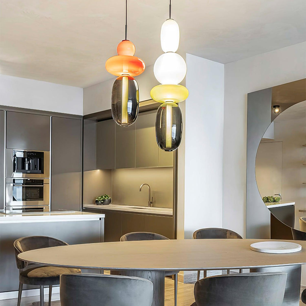 Hanglamp Glas Gekleurd - Modern Design met LED Verlichting