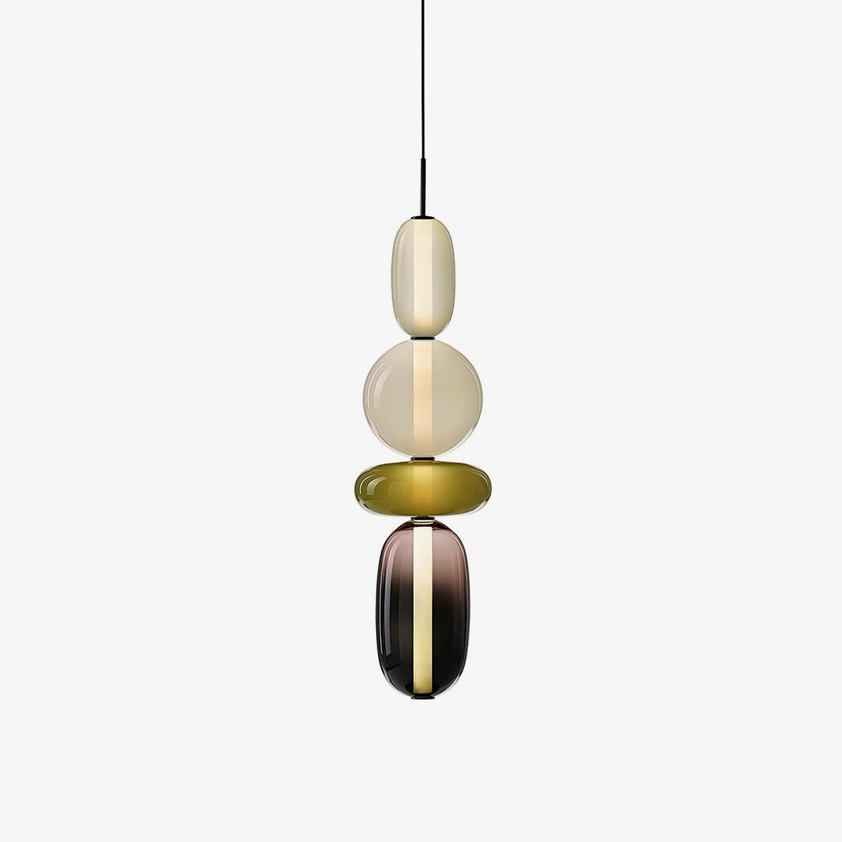Hanglamp Glas Gekleurd - Modern Design met LED Verlichting