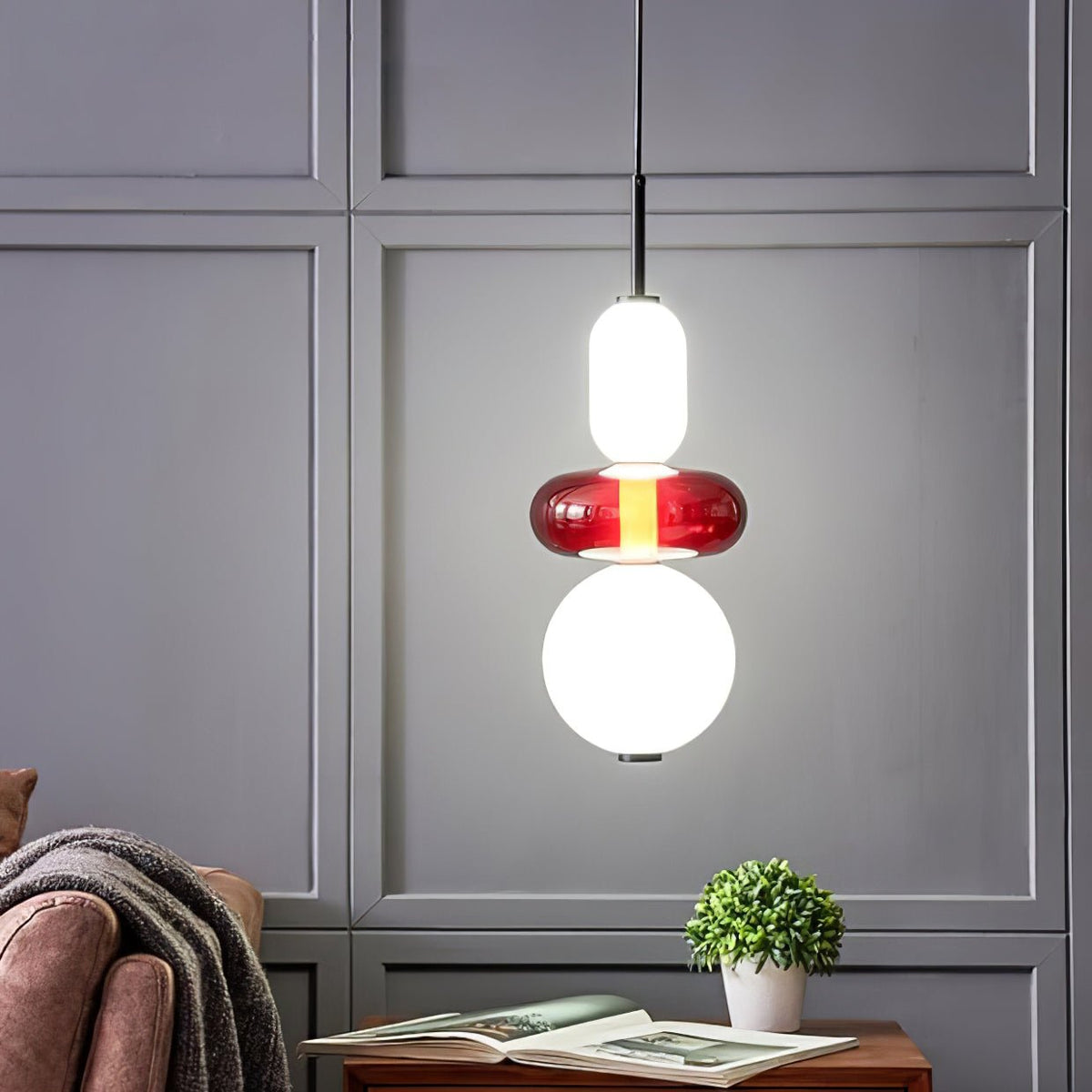 Hanglamp Glas Gekleurd - Modern Design met LED Verlichting