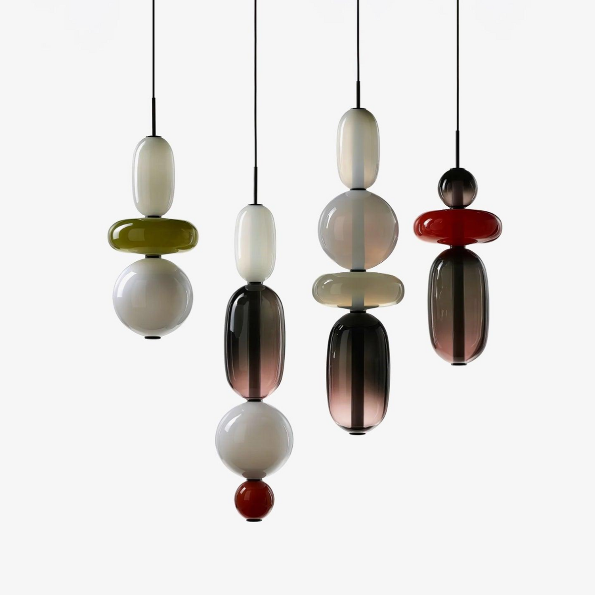 Hanglamp Glas Gekleurd - Modern Design met LED Verlichting