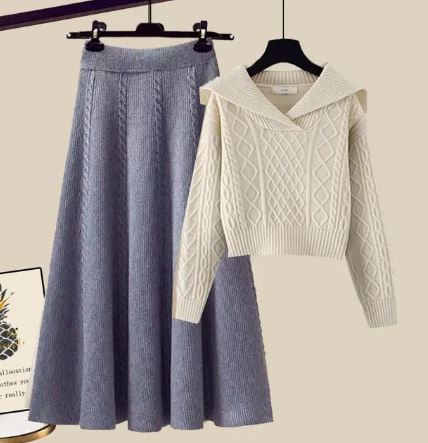 Maeve - Gebreide Tweedelige Set met Trui & Rok