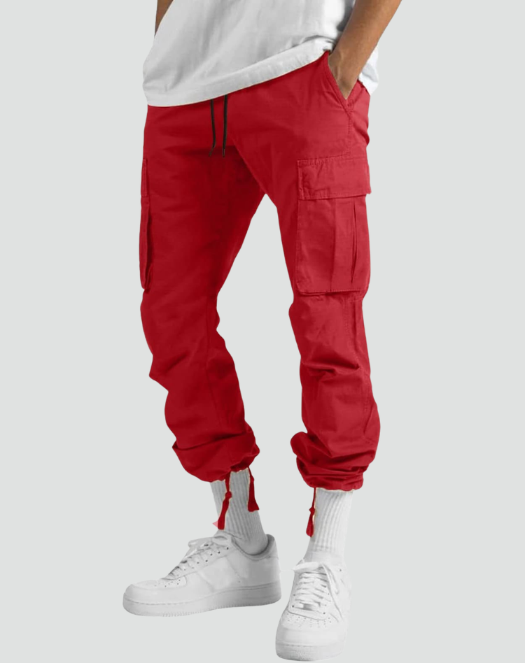 Heren Cargo Broek met Meerdere Zakken en Verstelbare Taille