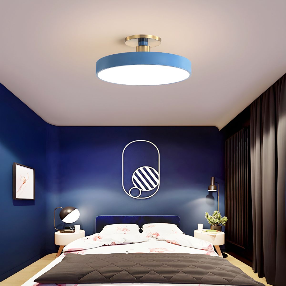 Plafondlamp LED Rond Semi-Flush Design met Dimfunctie