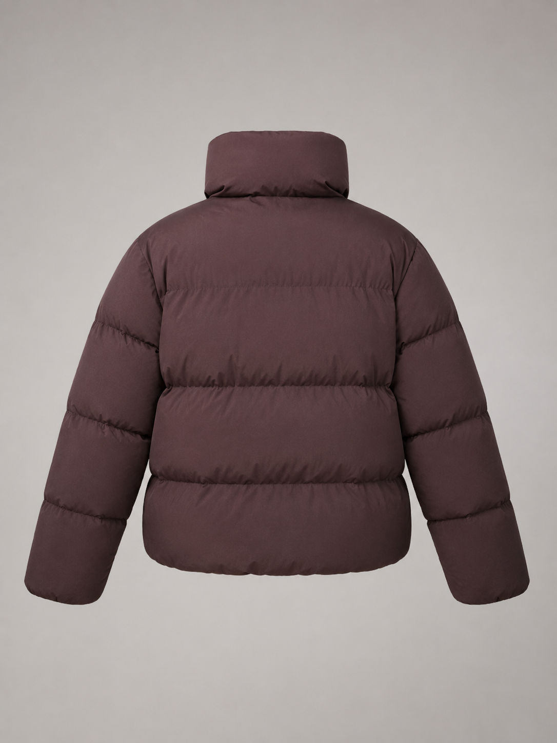 Funnel Neck Quilted Puffer Jacket with Zip Front