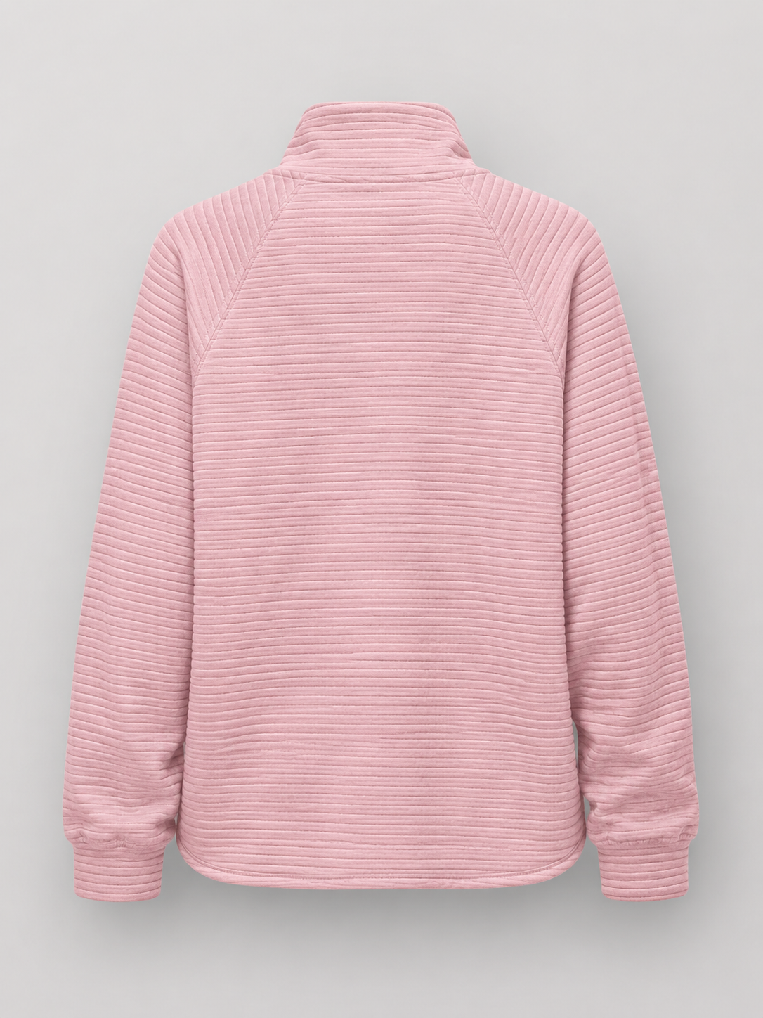 Ribbed Knit Quarter-Zip Pullover
