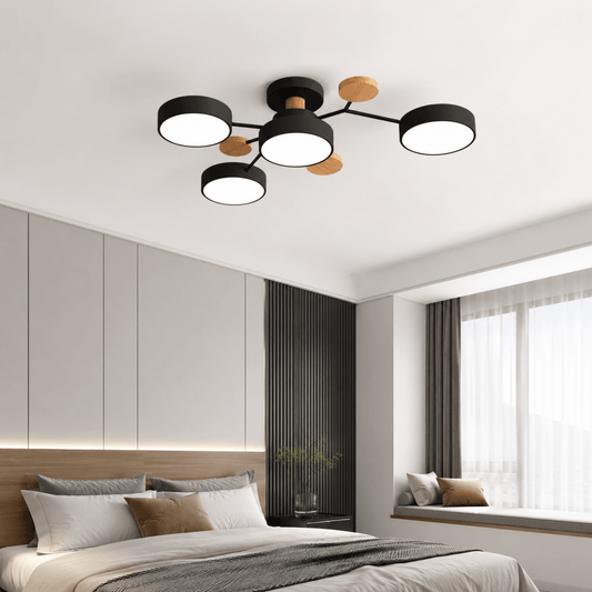 Plafondlamp LED Rond Minimalistisch Design Ijzer en Hout