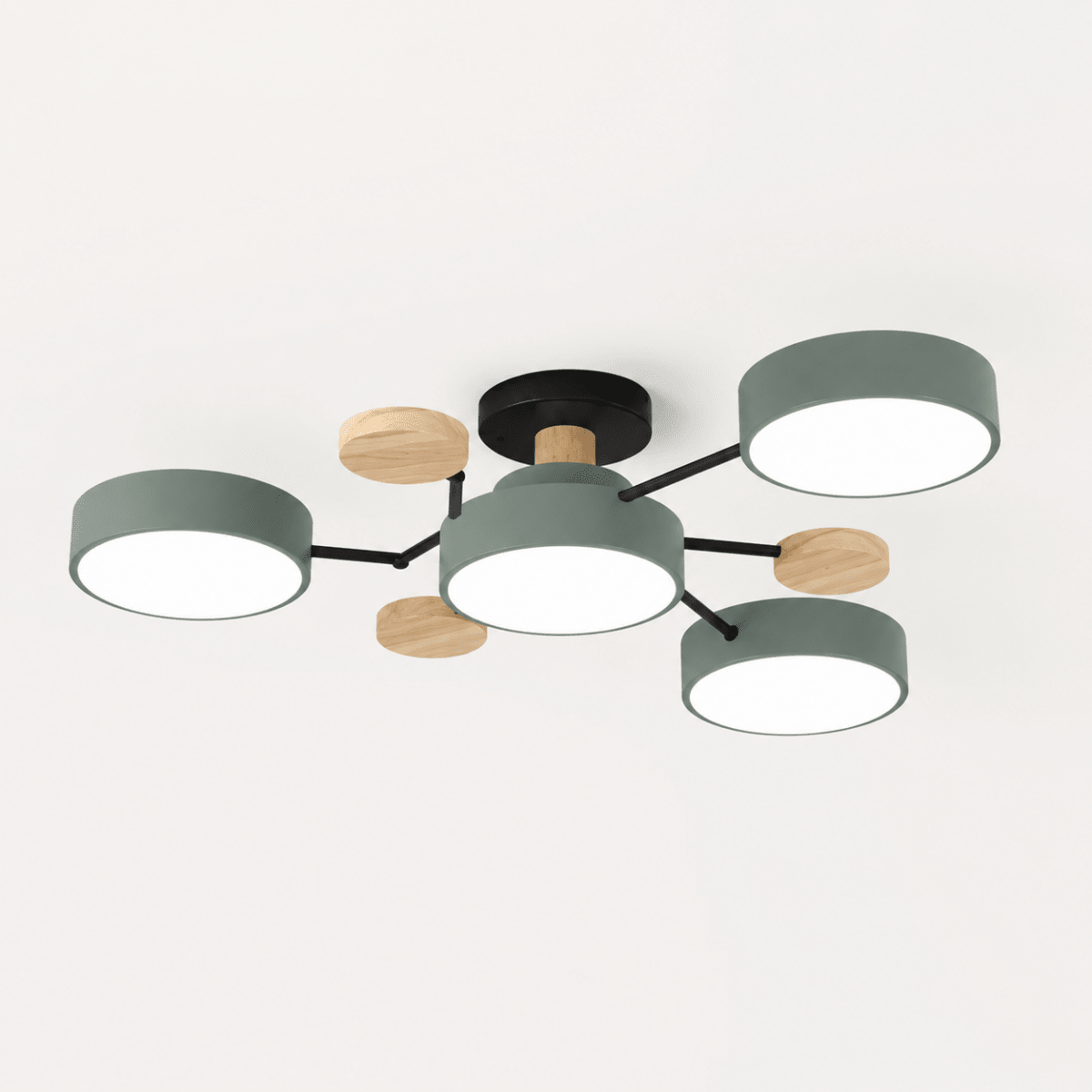 Plafondlamp LED Rond Minimalistisch Design Ijzer en Hout