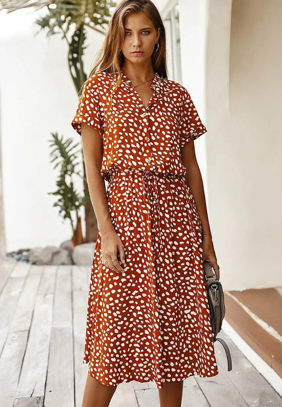 Florine - Midi Jurk met Elegante Pasvorm