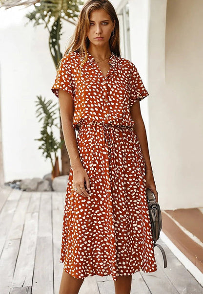 Florine - Midi Jurk met Elegante Pasvorm