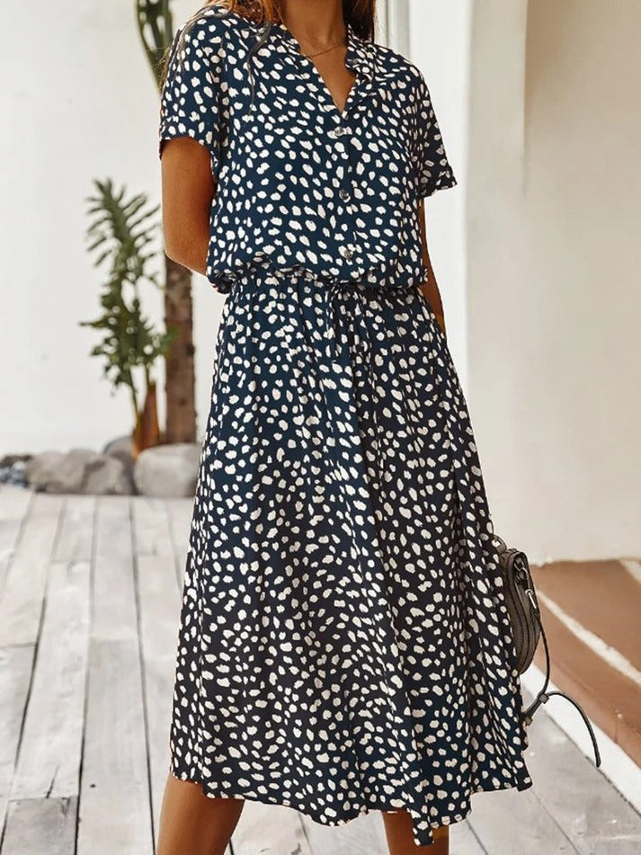 Florine - Midi Jurk met Elegante Pasvorm