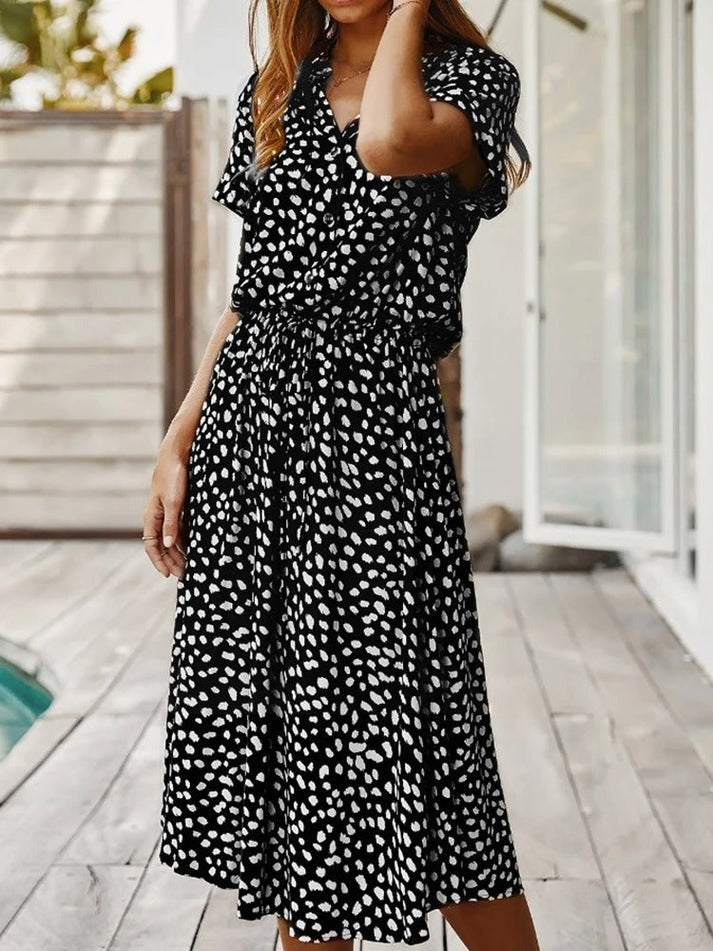 Florine - Midi Jurk met Elegante Pasvorm