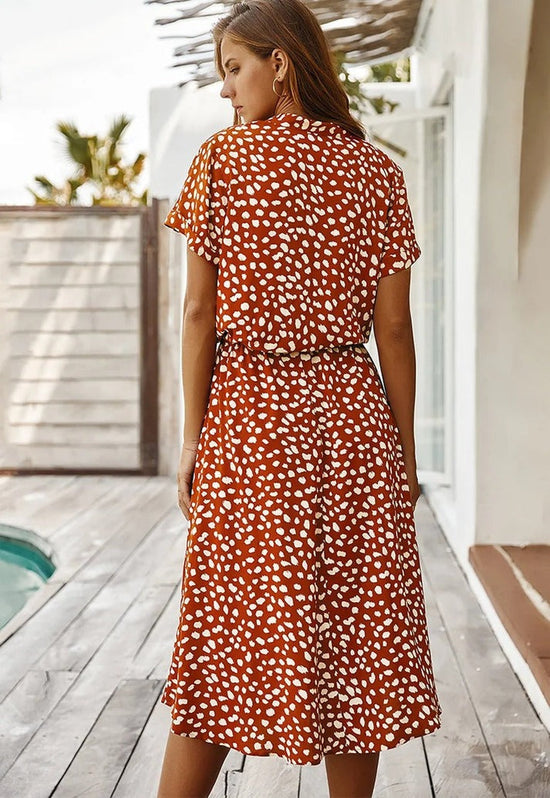 Florine - Midi Jurk met Elegante Pasvorm