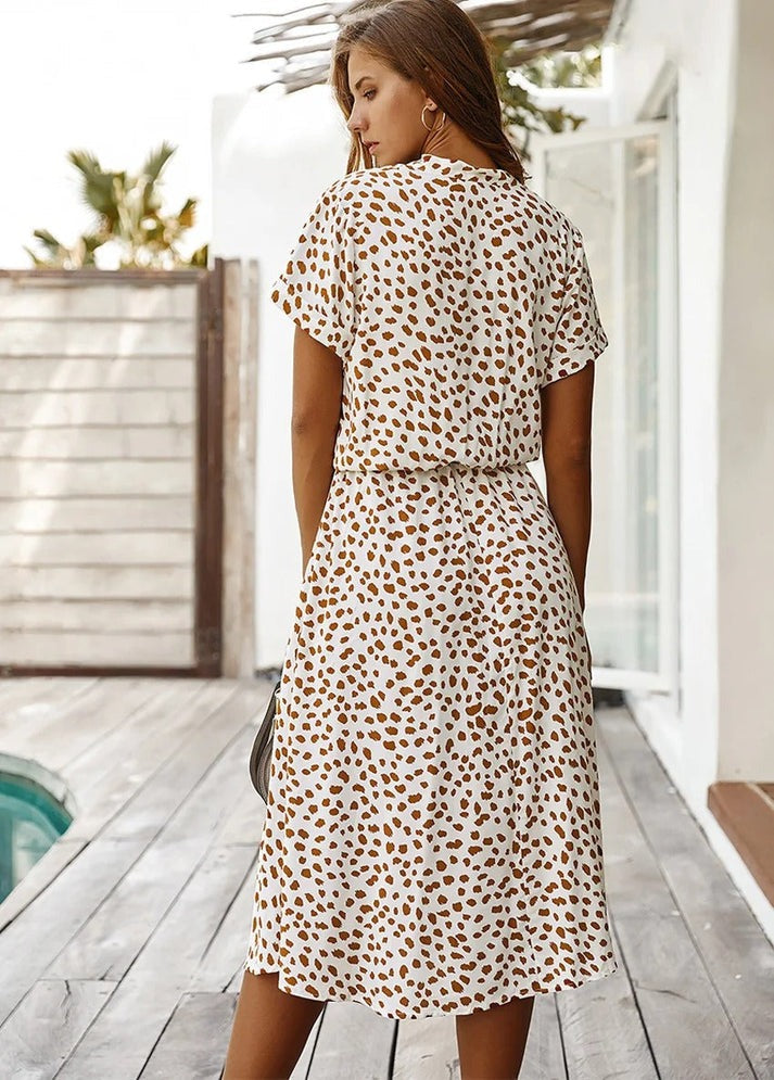 Florine - Midi Jurk met Elegante Pasvorm